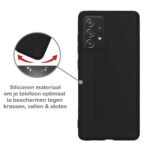 Siliconen hoesje geschikt voor Samsung Galaxy A52 - Zwart