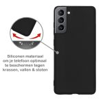 Siliconen hoesje geschikt voor Samsung Galaxy S22 Plus - Zwart - Afbeelding 4