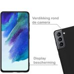 Siliconen hoesje geschikt voor Samsung Galaxy S22 Plus - Zwart - Afbeelding 5