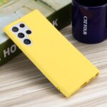 Siliconen hoesje geschikt voor Samsung Galaxy S22 Ultra - Geel