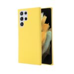 Siliconen hoesje geschikt voor Samsung Galaxy S22 Ultra - Geel