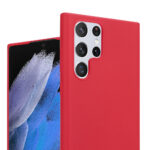 Siliconen hoesje geschikt voor Samsung Galaxy S22 Ultra - Rood