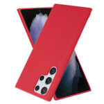 Siliconen hoesje geschikt voor Samsung Galaxy S22 Ultra - Rood