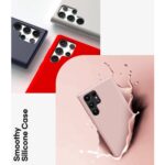 Siliconen hoesje geschikt voor Samsung Galaxy S22 Ultra - Roze