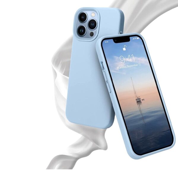 Siliconen hoesje - Licht blauw - Geschikt voor Apple iPhone 14 Plus