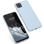 Siliconen hoesje - Licht blauw - Geschikt voor Samsung Galaxy A22 5G