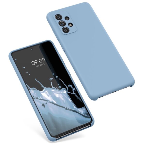 Siliconen hoesje - Licht blauw - Geschikt voor Samsung Galaxy A52