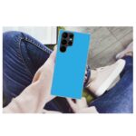 Siliconen hoesje - Licht blauw - Geschikt voor Samsung Galaxy S22 Ultra