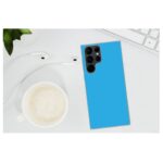 Siliconen hoesje - Licht blauw - Geschikt voor Samsung Galaxy S22 Ultra