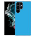 Siliconen hoesje - Licht blauw - Geschikt voor Samsung Galaxy S22 Ultra