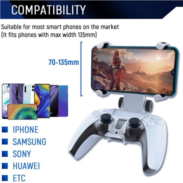 Smartphonehouder geschikt voor PS5 DualSense controller – TP5-0527