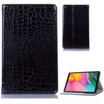 Tablet hoes Croco Print geschikt voor Samsung Galaxy Tab A 10.1 (2019) - Zwart