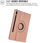 Tablet hoesje 360 geschikt voor Samsung Galaxy Tab S7 Plus - Rosegoud