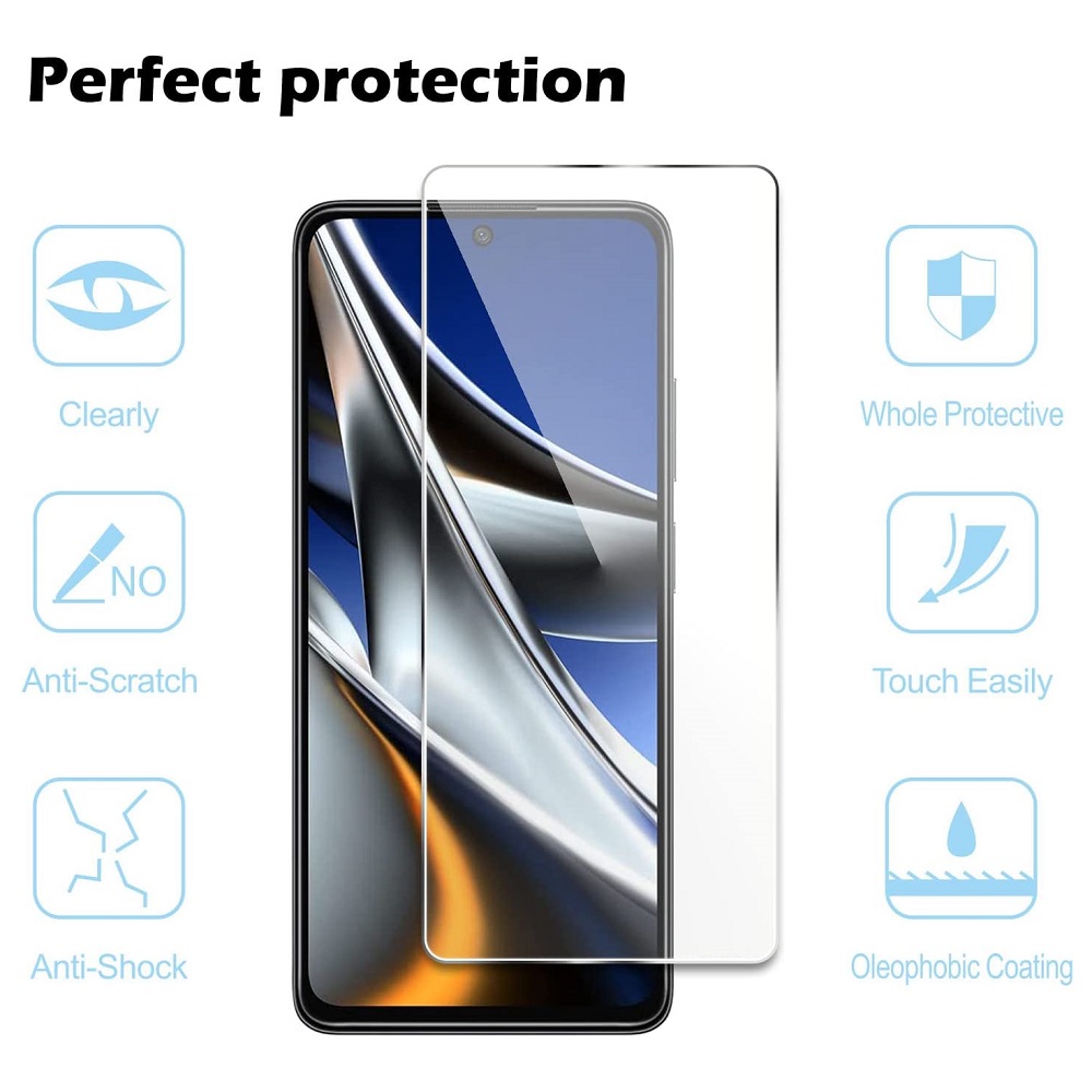 Tempered screenprotector geschikt voor Xiaomi Poco X4 Pro