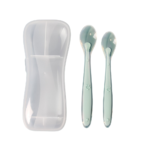 Baby Bestek | Lepel en Vork | Siliconen | Groen