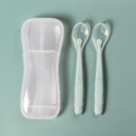 Baby Bestek | Lepel en Vork | Siliconen | Groen