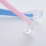 Baby Bestek Lepelset | Twee Lepels | Siliconen | Roze