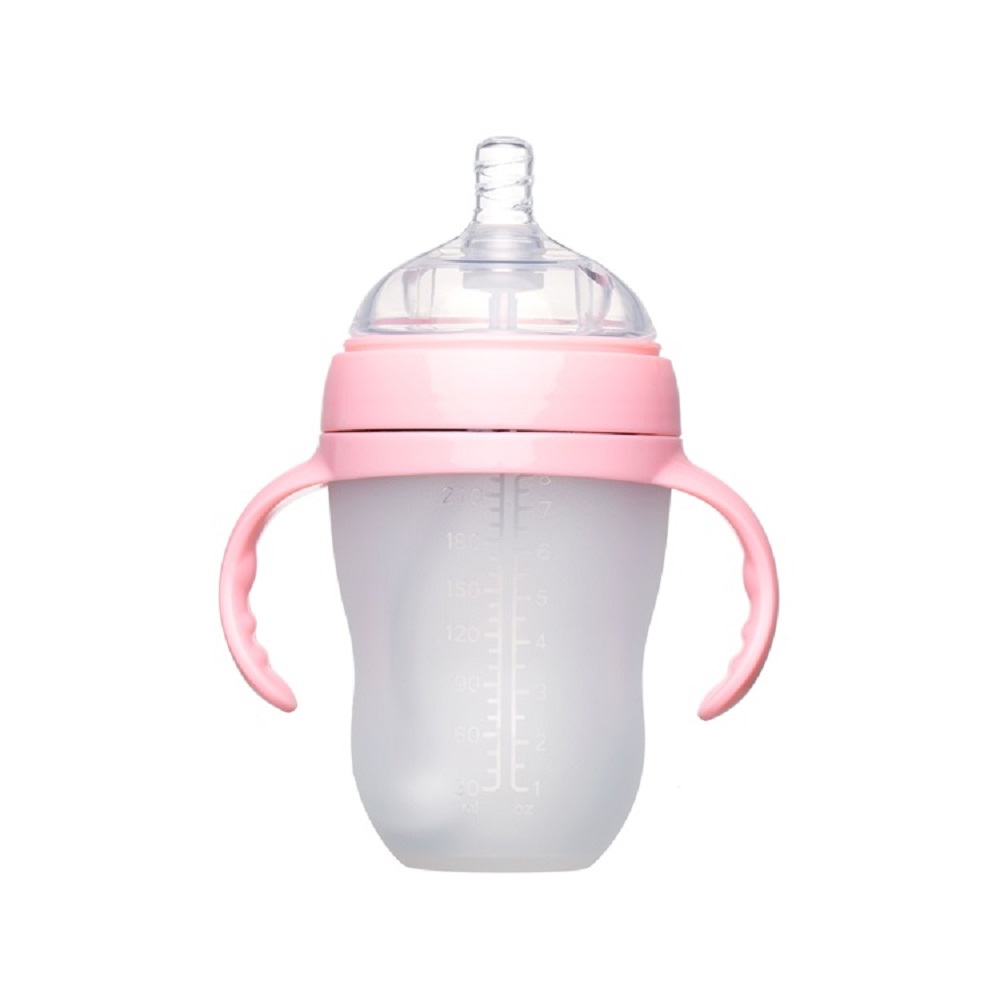 Babyfles met Handvaten | Voedingsfles Melkfles voor Baby | 250ml Roze