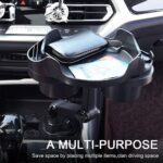 Multifunctioneel Autohouder met Blad Tafeltje voor Bekerhouder Serveertafel Dienblad voor Eten en Drinken - LB561