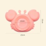 Siliconen Baby Bord met Zuignap | Onbreekbaar Bordje met Vakken | Eetbord geschikt voor Peuters en Kleuters | Roze