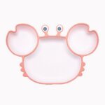 Siliconen Baby Bord met Zuignap | Onbreekbaar Bordje met Vakken | Eetbord geschikt voor Peuters en Kleuters | Roze