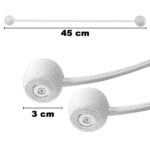 2 Stuks Magnetisch Gordijn Embrasse | Zilver - LB636