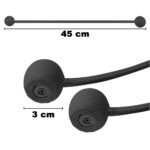 2 Stuks Magnetisch Gordijn Embrasse | Zwart - MS-67