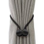 2 Stuks Magnetisch Gordijn Embrasse | Zwart - MS-67