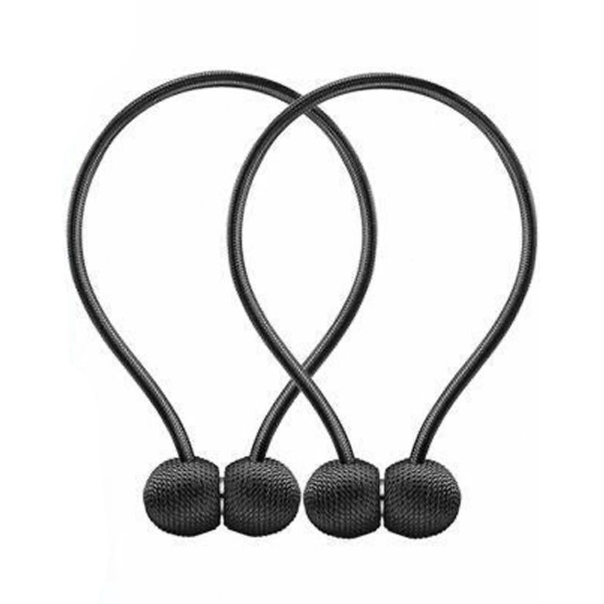 2 Stuks Magnetisch Gordijn Embrasse | Zwart - MS-67