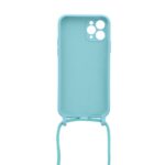 Siliconen hoesje met koord geschikt voor Apple iPhone 11 Pro - Zwart