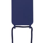 Siliconen hoesje met koord geschikt voor Apple iPhone 12 Pro - Blauw