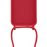 Siliconen hoesje met koord geschikt voor Apple iPhone 12 Pro - Rood