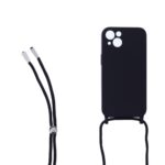 Siliconen hoesje met koord geschikt voor Apple iPhone 13 - Licht Roze