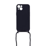 Siliconen hoesje met koord geschikt voor Apple iPhone 13 - Licht Roze