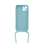 Siliconen hoesje met koord geschikt voor Apple iPhone 13 - Licht Roze