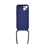 Siliconen hoesje met koord geschikt voor Apple iPhone 13 - Licht Roze