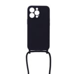 Siliconen hoesje met koord geschikt voor Apple iPhone 13 Pro - Licht Roze