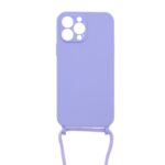 Siliconen hoesje met koord geschikt voor Apple iPhone 13 Pro - Licht Roze