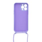 Siliconen hoesje met koord geschikt voor Apple iPhone 13 Pro - Licht Roze