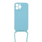 Siliconen hoesje met koord geschikt voor Apple iPhone 13 Pro - Licht Roze