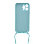 Siliconen hoesje met koord geschikt voor Apple iPhone 13 Pro - Licht Roze