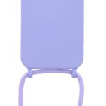 Siliconen hoesje met koord geschikt voor Apple iPhone 14 - Paars