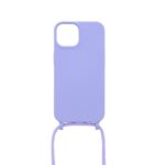 Siliconen hoesje met koord geschikt voor Apple iPhone 14 - Paars