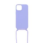 Siliconen hoesje met koord geschikt voor Apple iPhone 14 Plus - Licht Roze