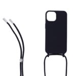 Siliconen hoesje met koord geschikt voor Apple iPhone 14 Plus - Licht Roze