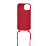 Siliconen hoesje met koord geschikt voor Apple iPhone 14 Plus - Licht Roze