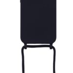 Siliconen hoesje met koord geschikt voor Apple iPhone 14 Pro Max - Zwart