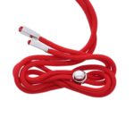 Siliconen hoesje met koord geschikt voor Apple iPhone 14 - Rood