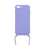 Siliconen hoesje met koord geschikt voor Apple iPhone 7 Plus - Licht Roze