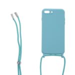 Siliconen hoesje met koord geschikt voor Apple iPhone 7 Plus - Licht Roze